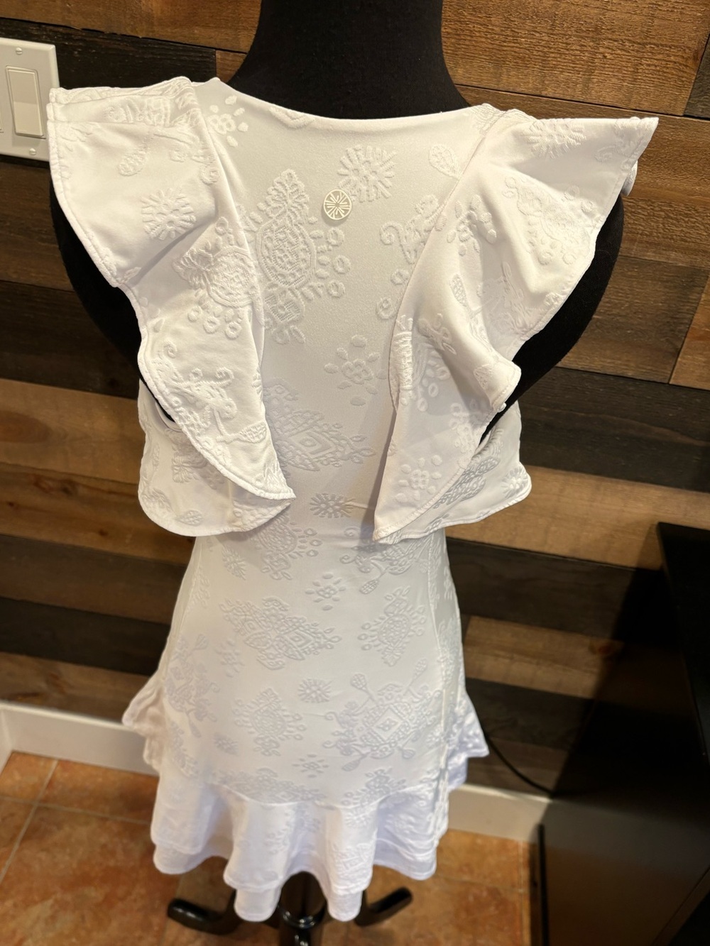 Lilly Pulitzer Luxletic Rally Tennis Dress in Resort White Womens XS Activewear - Picture 11 of 12